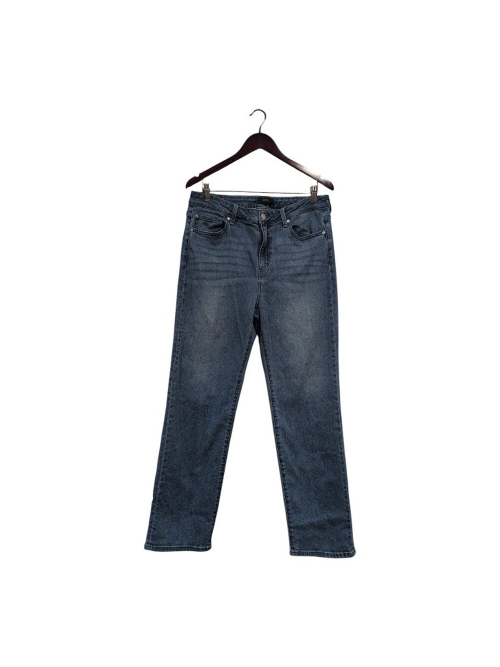 Quince Womens Straight Legged Blue Jeans Size 32 Medium Wash Cotton Blend